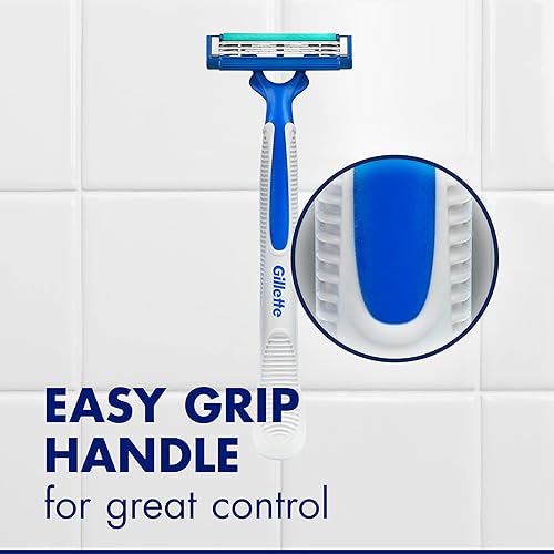 GILLETTE SENSOR3 MENS DISPOSABLE RAZORS, 8 COUNT SMOOTH SHAVE, EASY USE