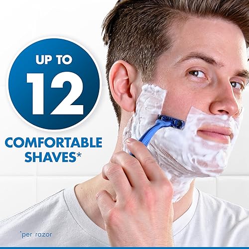 GILLETTE SENSOR3 SMOOTH SHAVE DISPOSABLE RAZOR PACK OF 4 COMFORTABLE CLOSE SHAVING