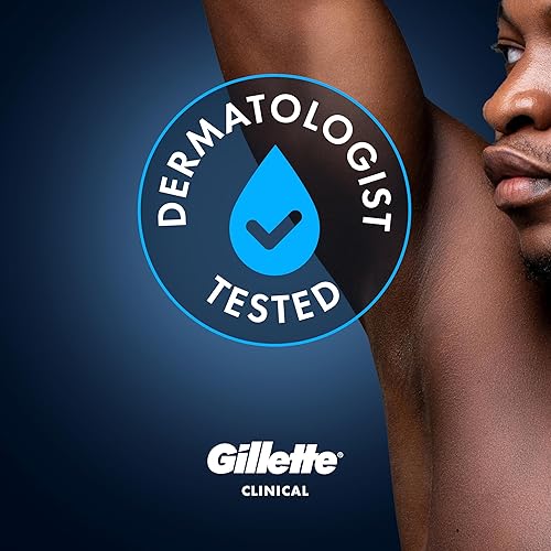 GILLETTE CLINICAL ANTIPERSPIRANT FOR MEN, 100HR SWEAT ODOR PROTECTION, SOFT SOLID 2.6 OZ