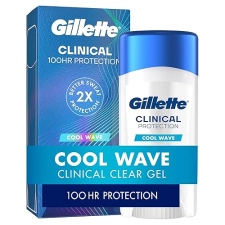 GILLETTE CLINICAL STRENGTH ANTIPERSPIRANT DEODORANT FOR MEN, 100HR SWEAT ODOR PROTECTION, CLEAR GEL,