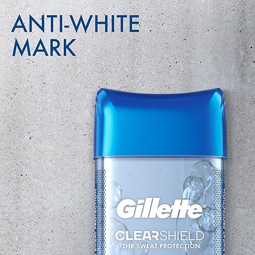 GILLETTE MEN S ANTIPERSPIRANT CLEAR GEL WILD RAIN SCENT 72HR SWEAT ODOR PROTECTION 3.8 OZ