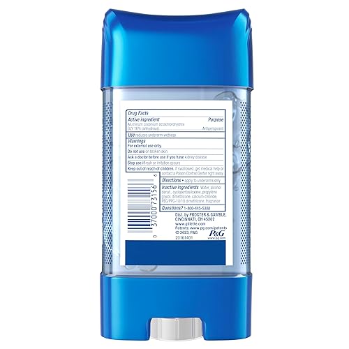 GILLETTE MEN S ANTIPERSPIRANT CLEAR GEL WILD RAIN SCENT 72HR SWEAT ODOR PROTECTION 3.8 OZ