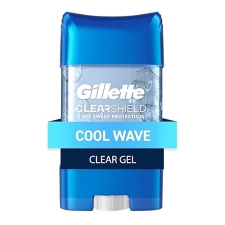 GILLETTE MEN S CLEAR GEL ANTIPERSPIRANT DEODORANT, 72HR SWEAT ODOR PROTECTION, COOL WAVE, 2.85 OZ