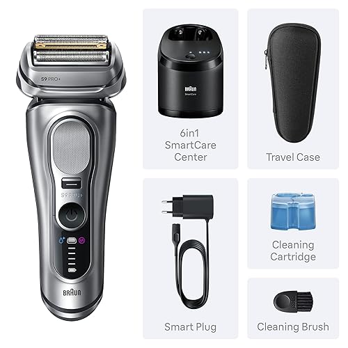 BRAUN SERIES 9 PRO ELECTRIC RAZOR FOR MEN WITH PRECISION TRIMMER 6-IN-1 SMARTCARE CENTER