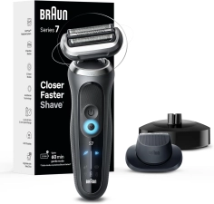 BRAUN SERIES 7 7127CS ELECTRIC SHAVER FOR MEN WET DRY, TURBO MODES, BEARD TRIMMER, WATERPROOF