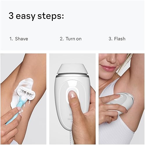 BRAUN SILK EXPERT MINI IPL1115 AT-HOME PERMANENT IPL HAIR REMOVAL FOR MEN WOMEN