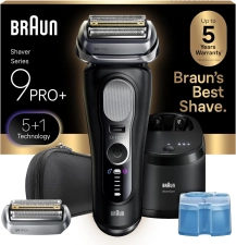 BRAUN SERIES 9 PRO ELECTRIC SHAVER 9660CCPS BLACK WET DRY, PRO SENSOADAPT, 6-IN-1 SMARTCARE