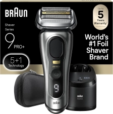 BRAUN SERIES 9 PRO ELECTRIC SHAVER FOR MEN, 6-IN-1 WET DRY RAZOR WITH PRECISION TRIMMER