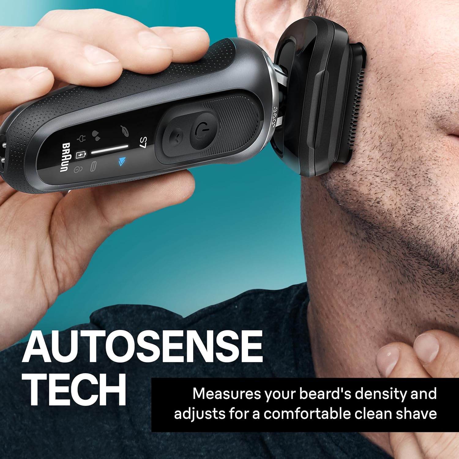 BRAUN SERIES 7 7185CC ELECTRIC SHAVER FOR MEN - WATERPROOF, WET DRY, BEARD TRIMMER KIT
