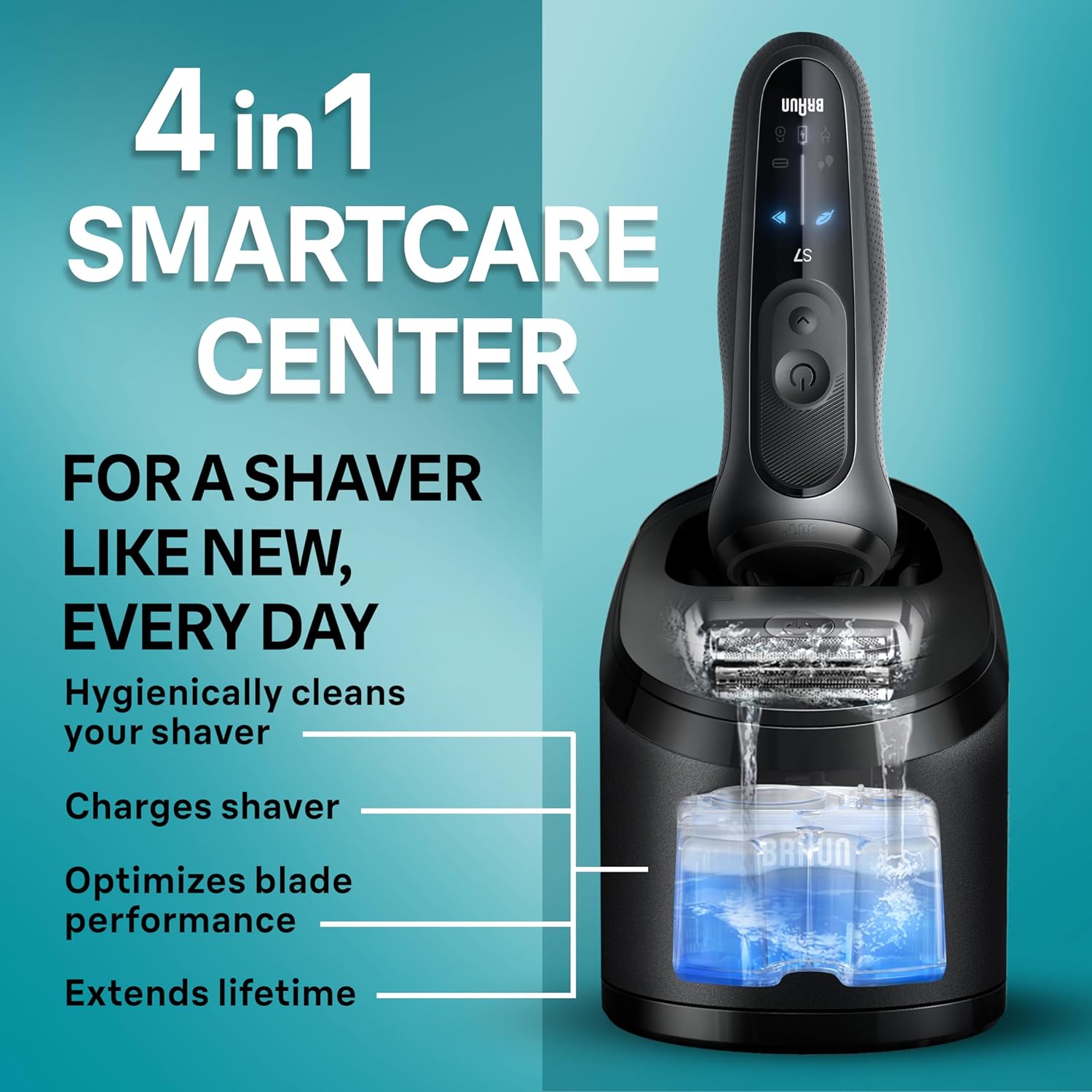 BRAUN SERIES 7 7185CC ELECTRIC SHAVER FOR MEN - WATERPROOF, WET DRY, BEARD TRIMMER KIT