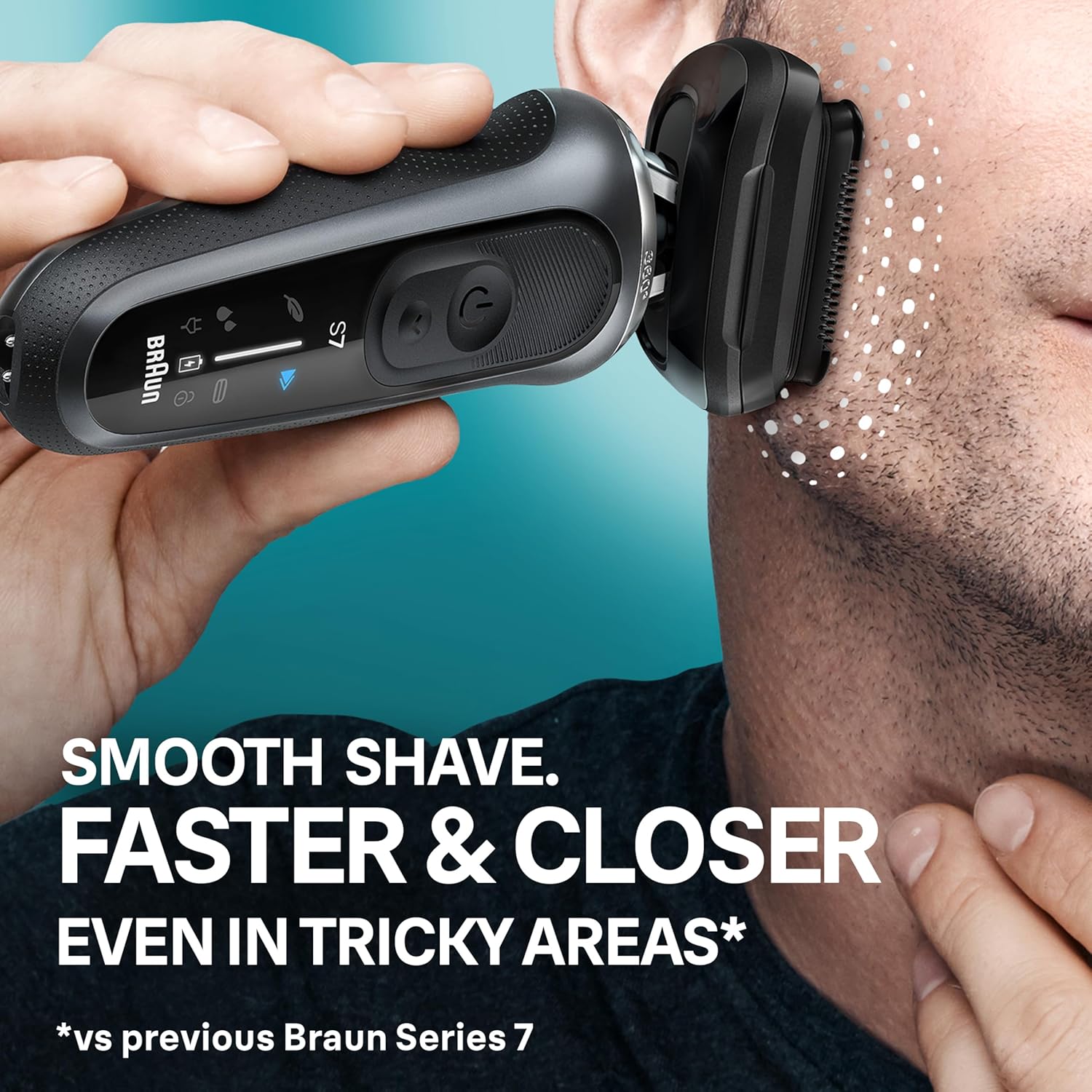 BRAUN SERIES 7 7185CC ELECTRIC SHAVER FOR MEN - WATERPROOF, WET DRY, BEARD TRIMMER KIT