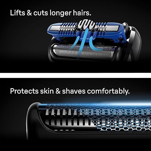 BRAUN SERIES 7 ELECTRIC RAZOR FOR MEN S7 7187PS WITH EXTRA HEAD, PRECISION TRIMMER CLEAN CENTER