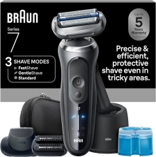 BRAUN SERIES 7 7185CC ELECTRIC SHAVER FOR MEN WATERPROOF, WET DRY, BEARD TRIMMER KIT