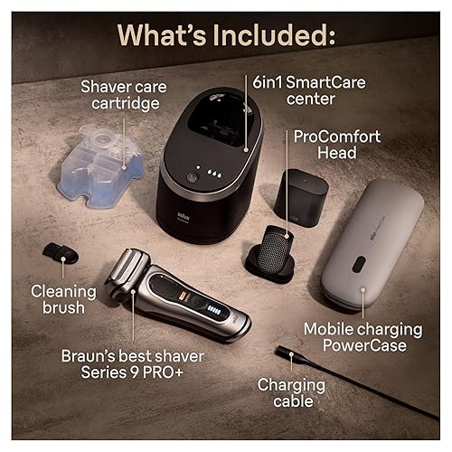 BRAUN SERIES 9 PRO ELECTRIC SHAVER KIT WITH 5 PRO SHAVE ELEMENTS PROCOMFORT HEAD