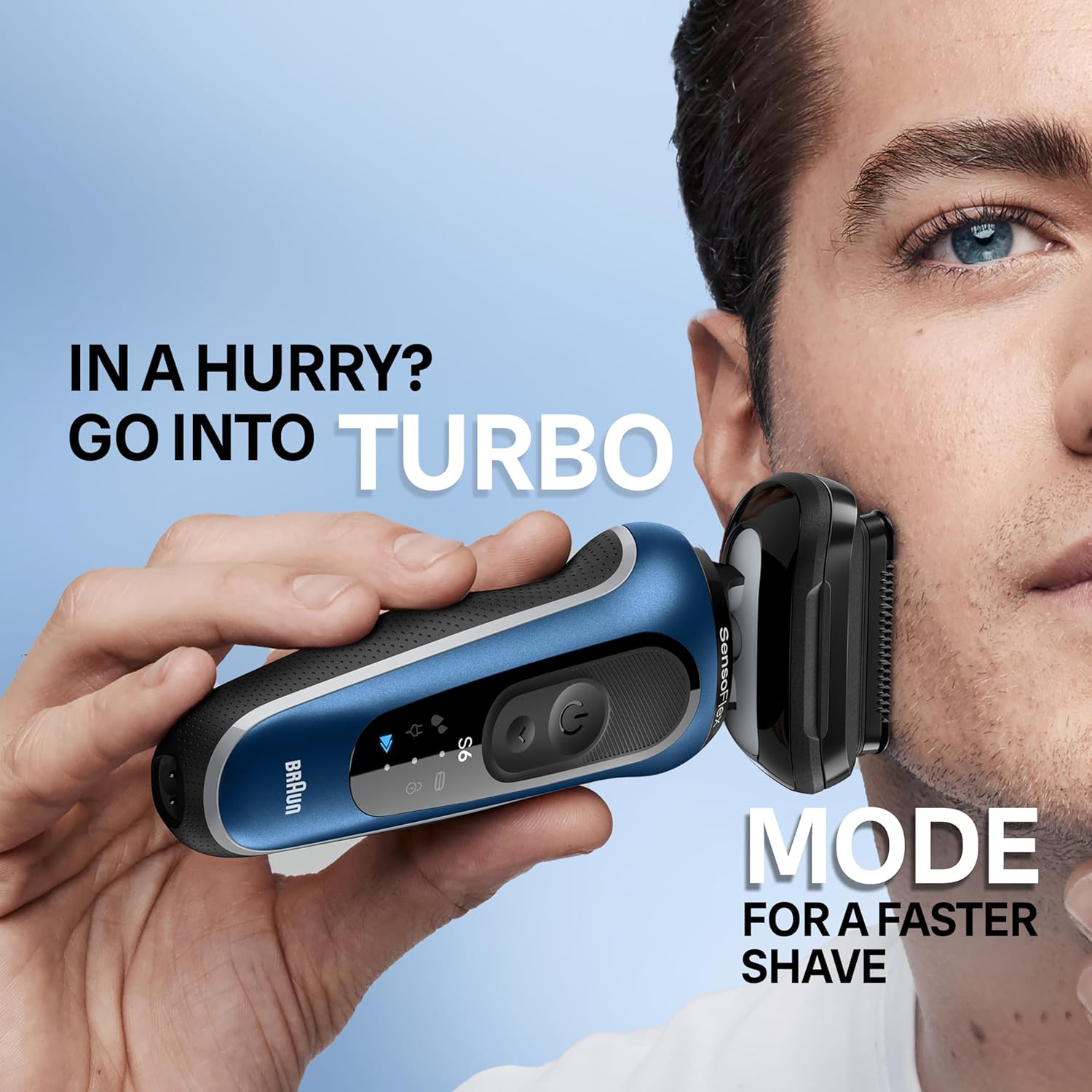BRAUN SERIES 6 6172CC ELECTRIC SHAVER FOR MEN WET DRY WITH PRECISION TRIMMER SMARTCARE