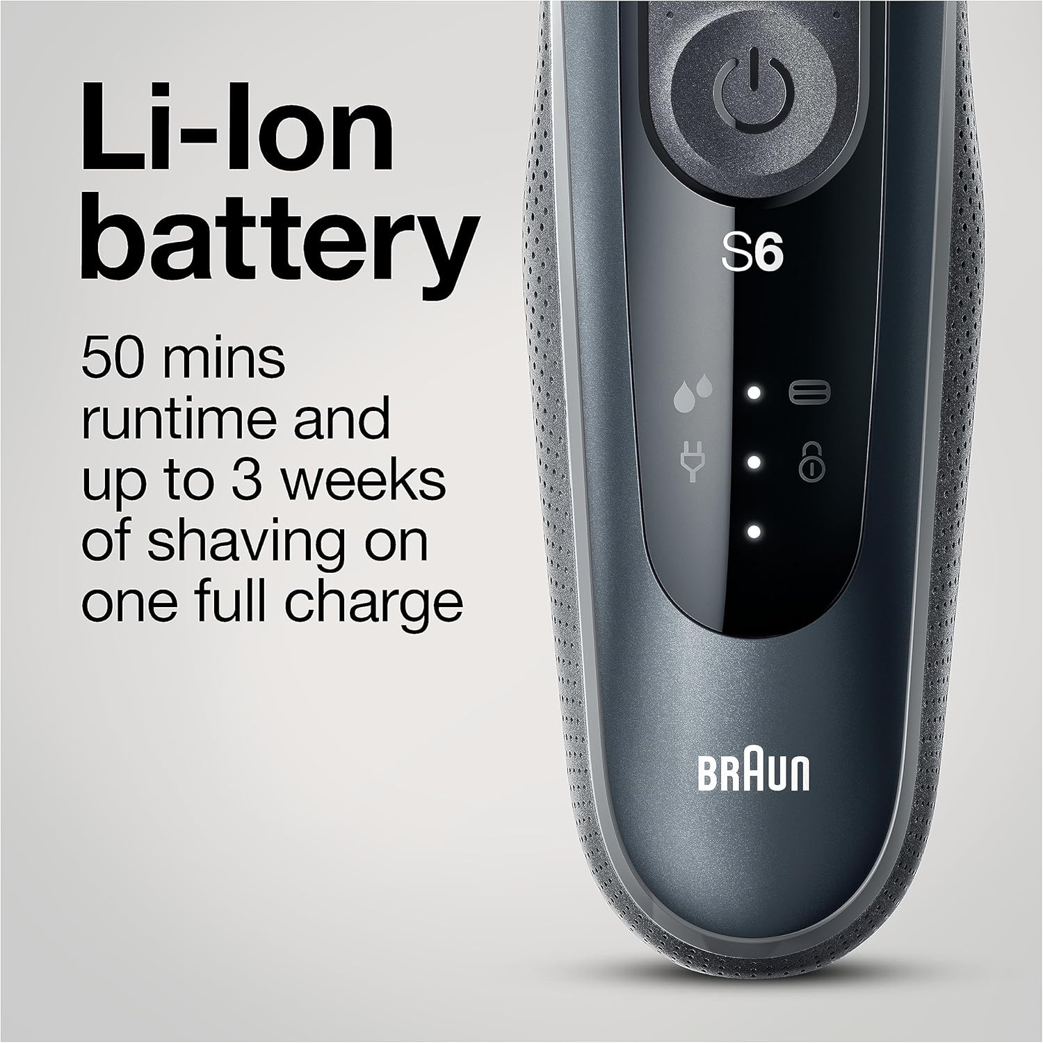 BRAUN SERIES 6 6046CS ELECTRIC RAZOR FOR MEN RECHARGEABLE WET DRY FOIL SHAVER WITH STAND