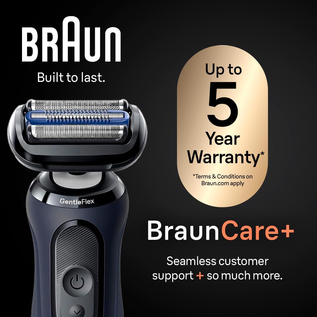 BRAUN SERIES 6 6046CS ELECTRIC RAZOR FOR MEN RECHARGEABLE WET DRY FOIL SHAVER WITH STAND
