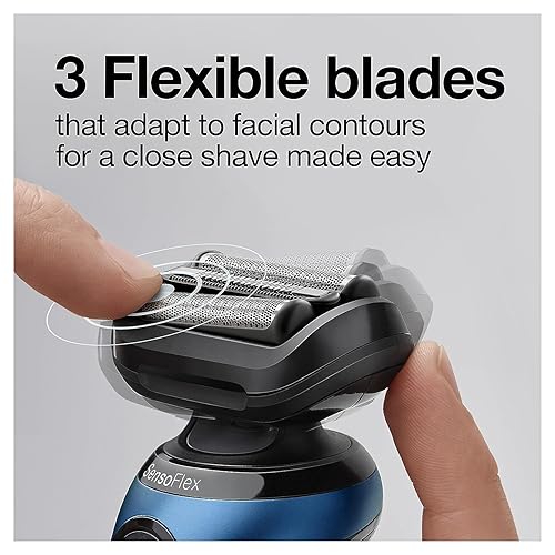 BRAUN SERIES 6 6040CS ELECTRIC FOIL SHAVER WITH CHARGING STAND, PRECISION TRIMMER, WET DRY