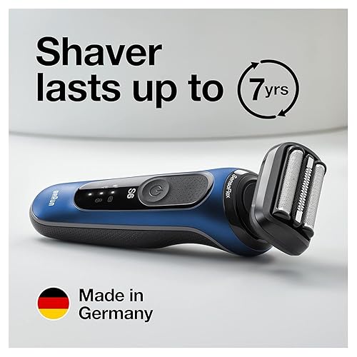 BRAUN SERIES 6 6040CS ELECTRIC FOIL SHAVER WITH CHARGING STAND, PRECISION TRIMMER, WET DRY