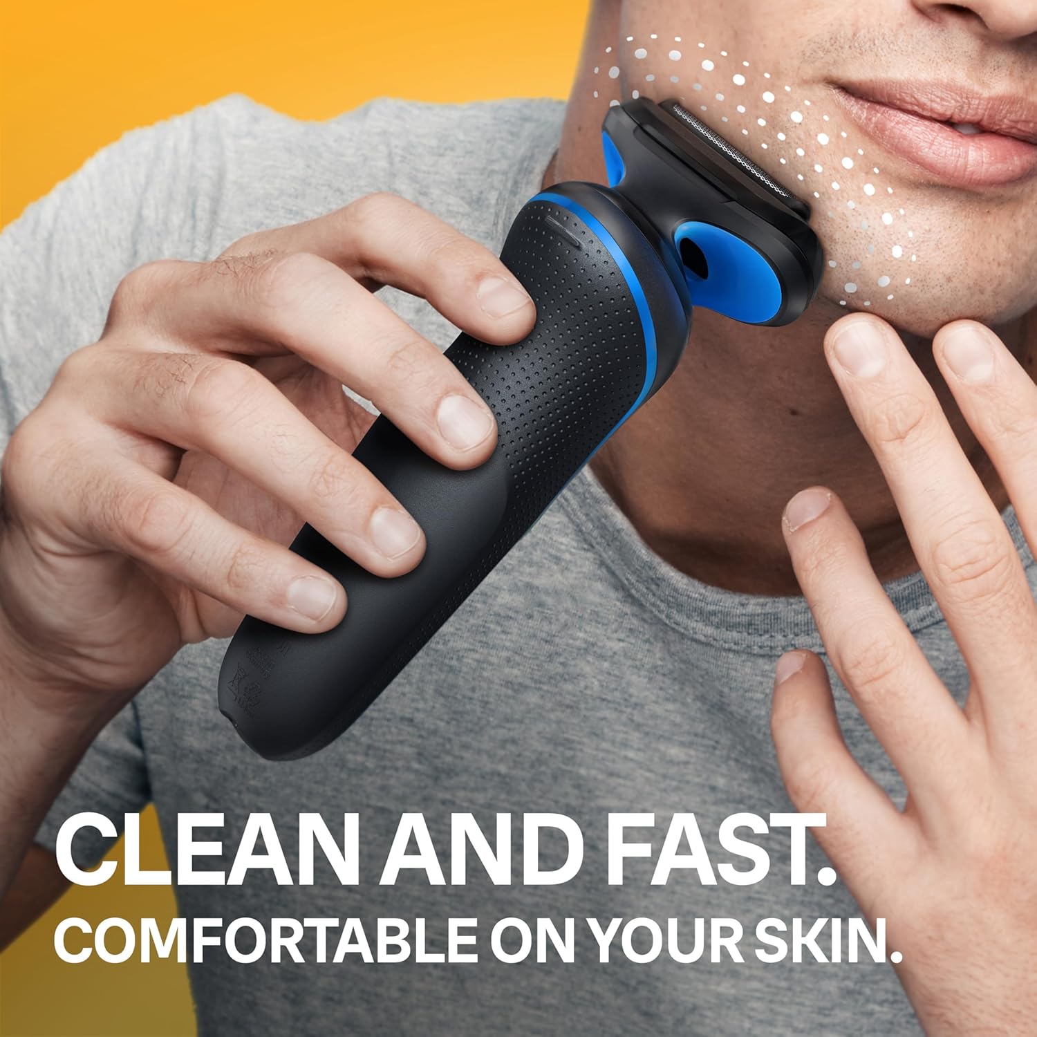 BRAUN SERIES 5 5120S ELECTRIC SHAVER FOR MEN WET DRY FOIL SHAVER WITH TRIMMER, BLUE