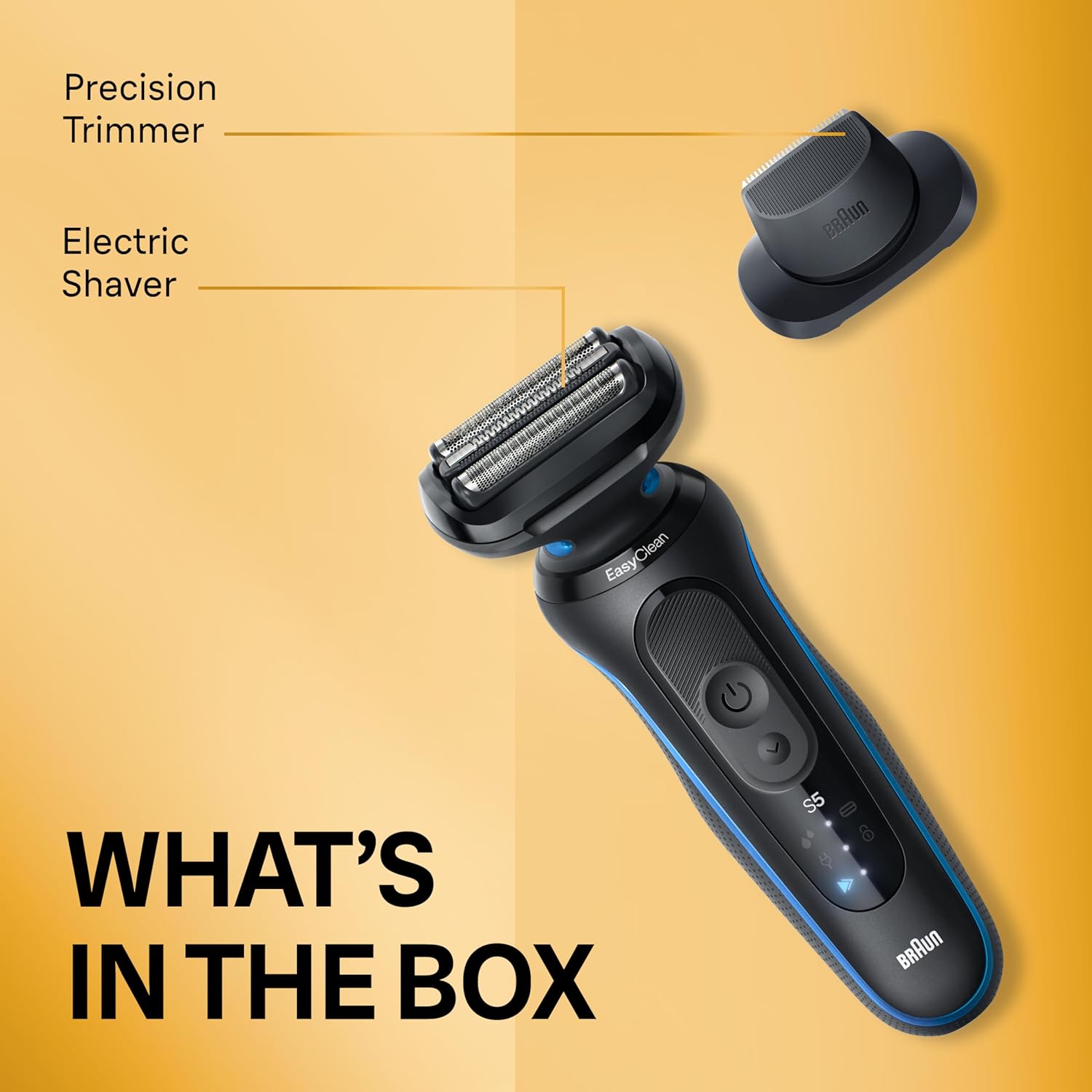 BRAUN SERIES 5 5118S ELECTRIC SHAVER FOR MEN WATERPROOF, WET DRY, TURBO MODE, 50 MIN RUNTIME