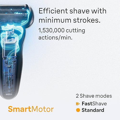 BRAUN SERIES 5 ELECTRIC RAZOR FOR MEN S5 5160CC BEARD SHAVER, PRECISION TRIMMER, 4-IN-1 CLEAN CHARGE