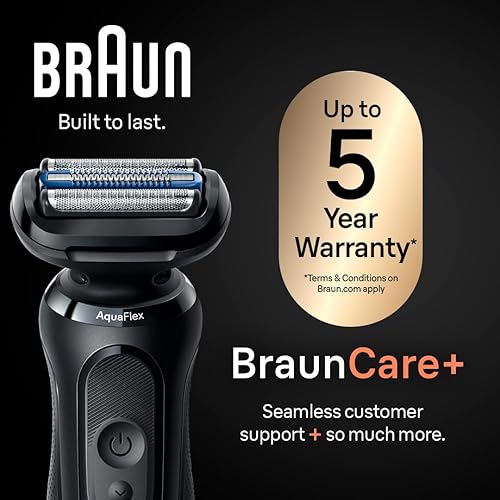 BRAUN SERIES 5 ELECTRIC RAZOR FOR MEN S5 5160CC BEARD SHAVER, PRECISION TRIMMER, 4-IN-1 CLEAN CHARGE