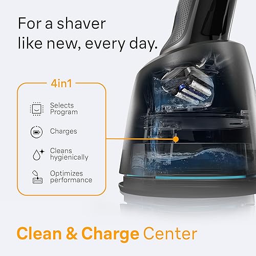 BRAUN SERIES 5 ELECTRIC RAZOR FOR MEN S5 5160CC BEARD SHAVER, PRECISION TRIMMER, 4-IN-1 CLEAN CHARGE