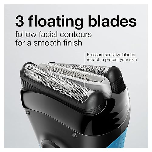 BRAUN SERIES 3 ELECTRIC RAZOR FOR MEN WITH PRECISION TRIMMER RECHARGEABLE WET DRY SHAVER