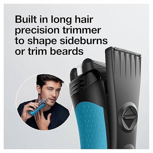 BRAUN SERIES 3 ELECTRIC RAZOR FOR MEN WITH PRECISION TRIMMER RECHARGEABLE WET DRY SHAVER