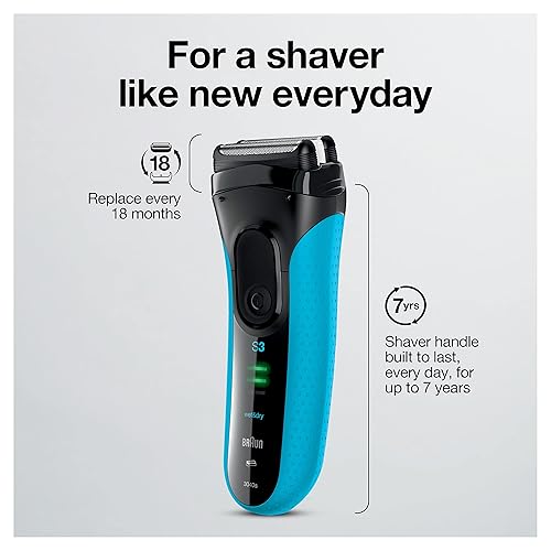 BRAUN SERIES 3 ELECTRIC RAZOR FOR MEN WITH PRECISION TRIMMER RECHARGEABLE WET DRY SHAVER