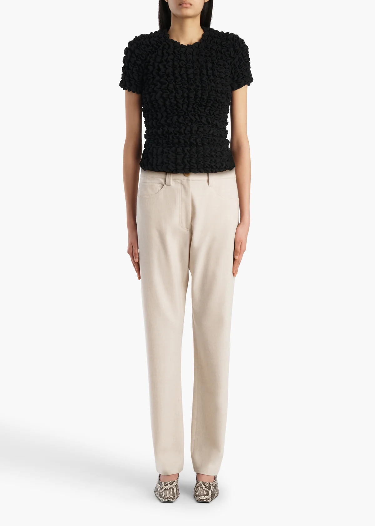KHAITE CALLUM PANT OATMEAL