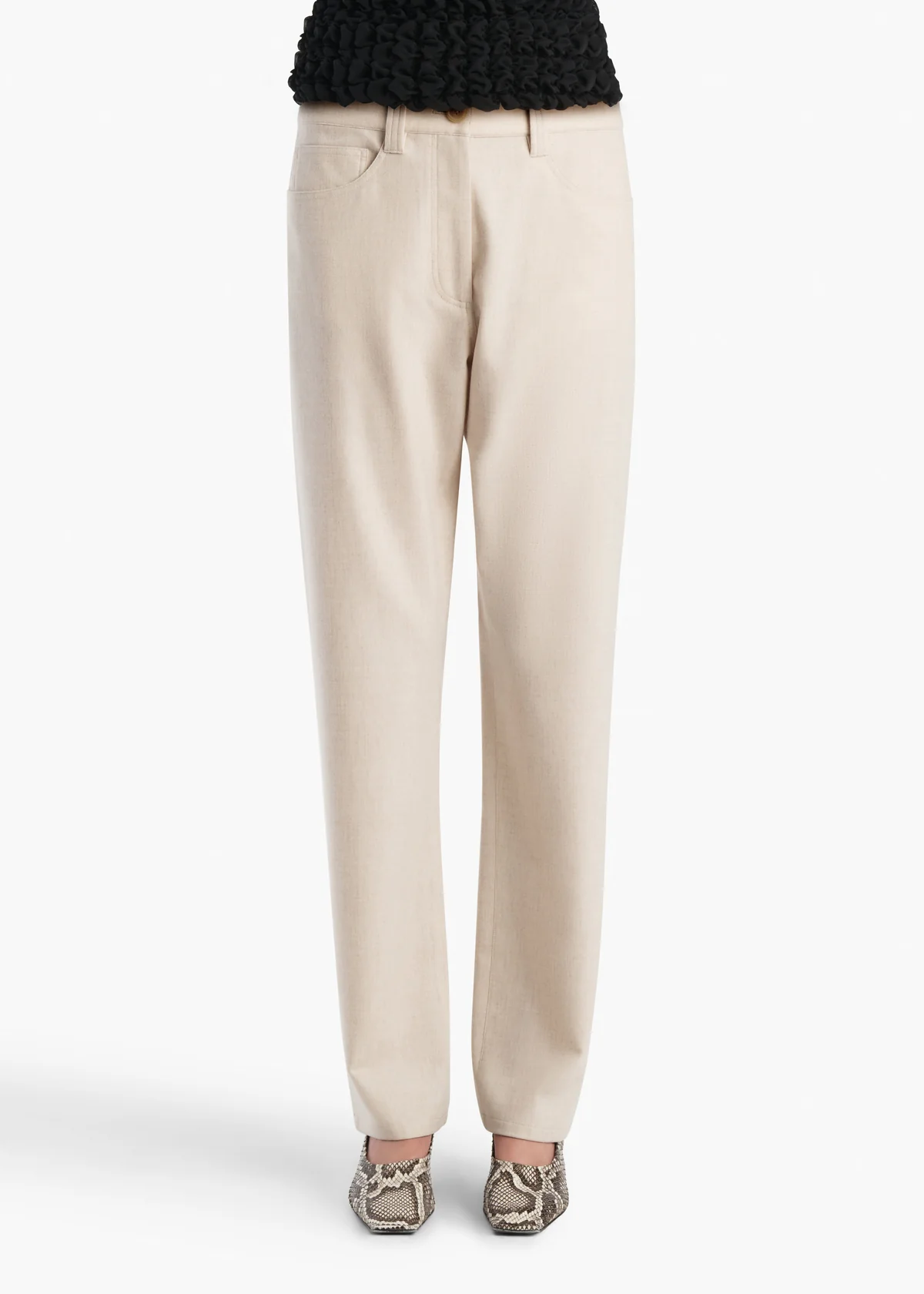 KHAITE CALLUM PANT OATMEAL