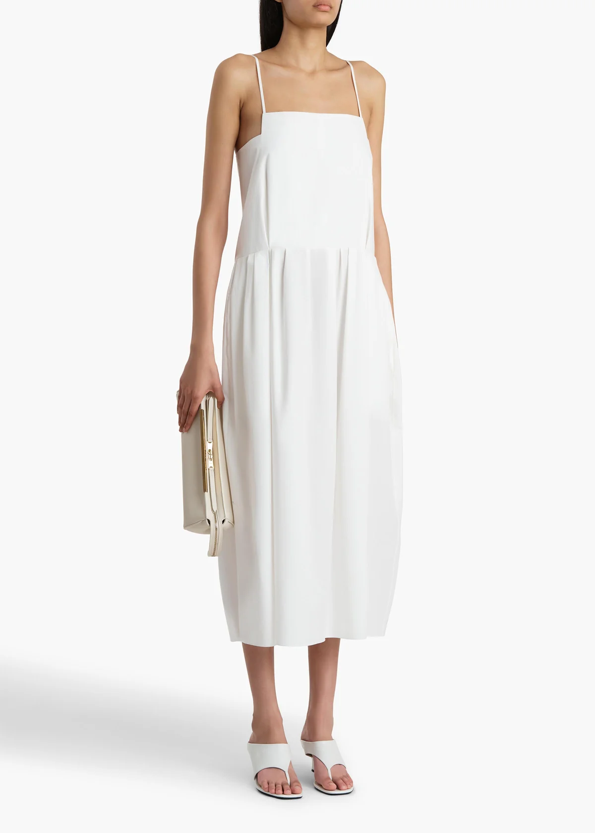 KHAITE ADIRA DRESS CHALK