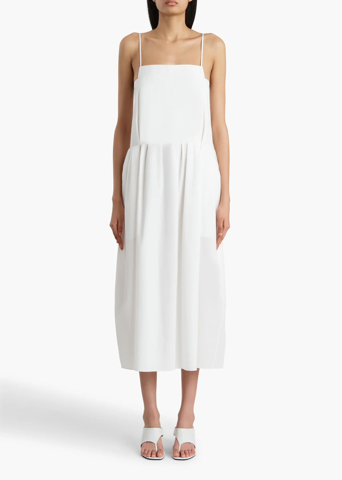 KHAITE ADIRA DRESS CHALK