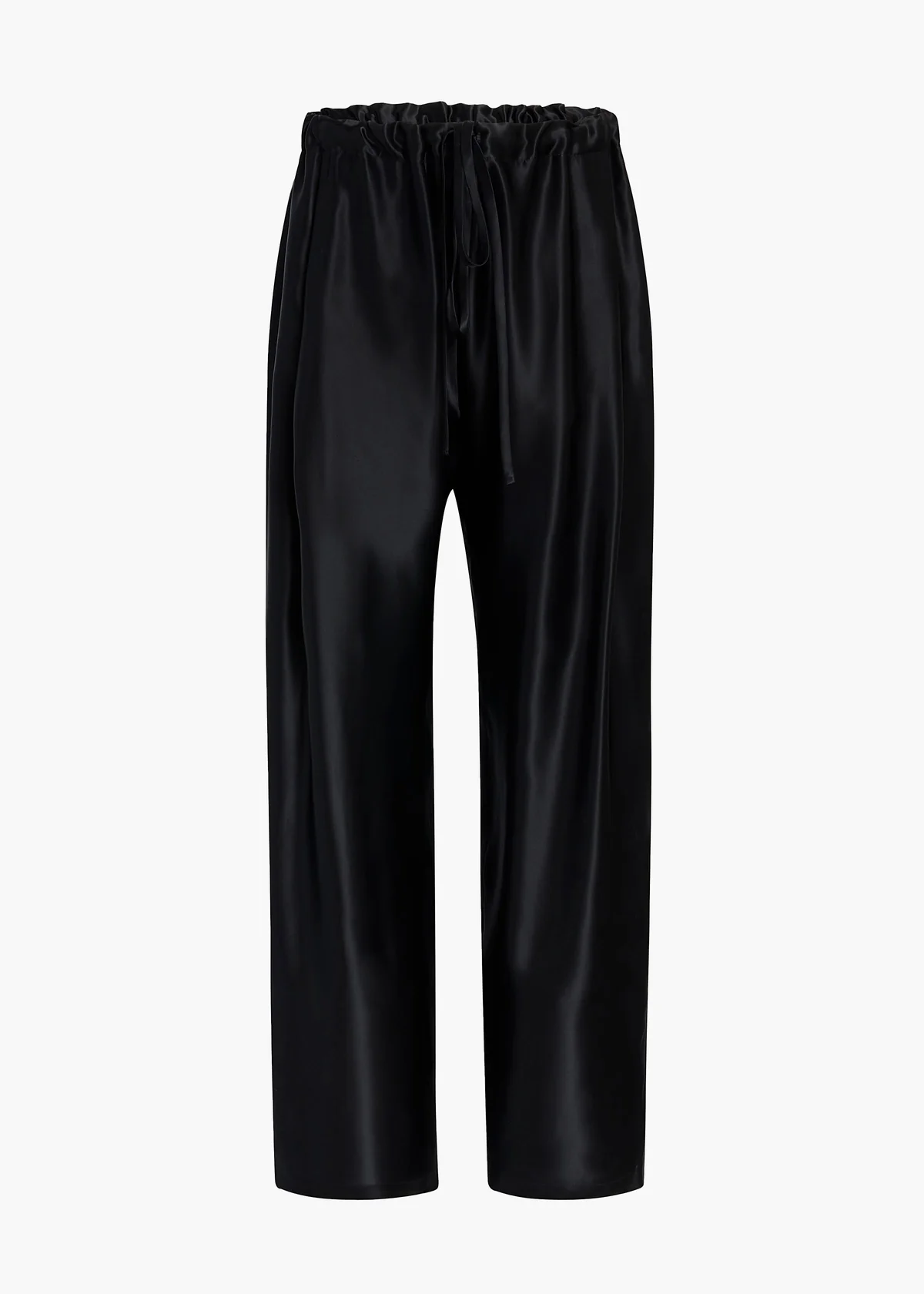 KHAITE ROHEN PANT BLACK SATIN