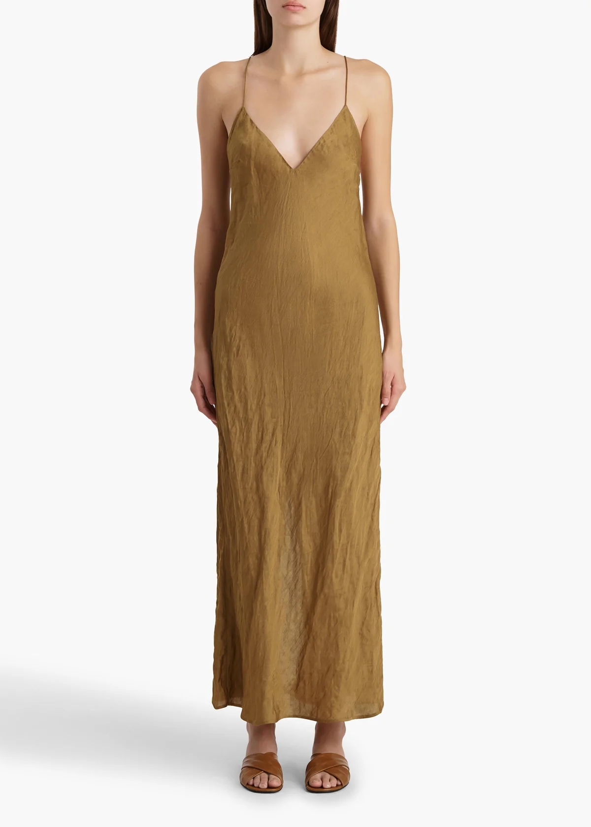 KHAITE TAJA DRESS GOLDEN OCHRE