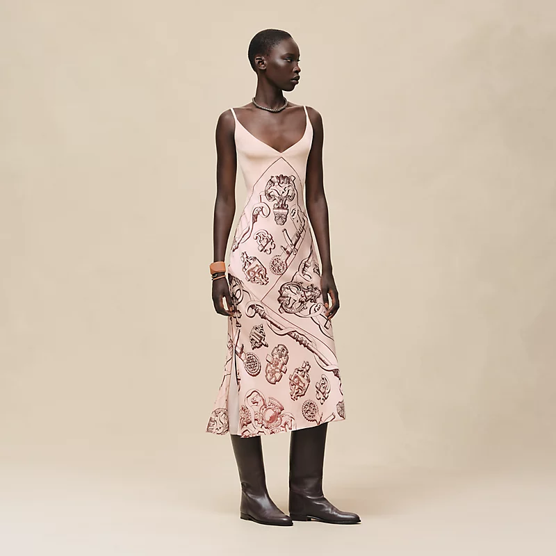 HERMES FERRONNERIE REMIX" DRESS ROSE OPALINE