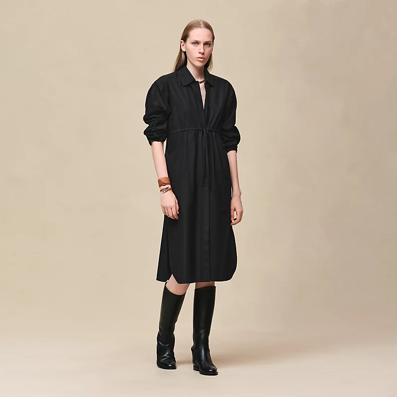 HERMES MOSAIQUE" SHIRT DRESS NOIR