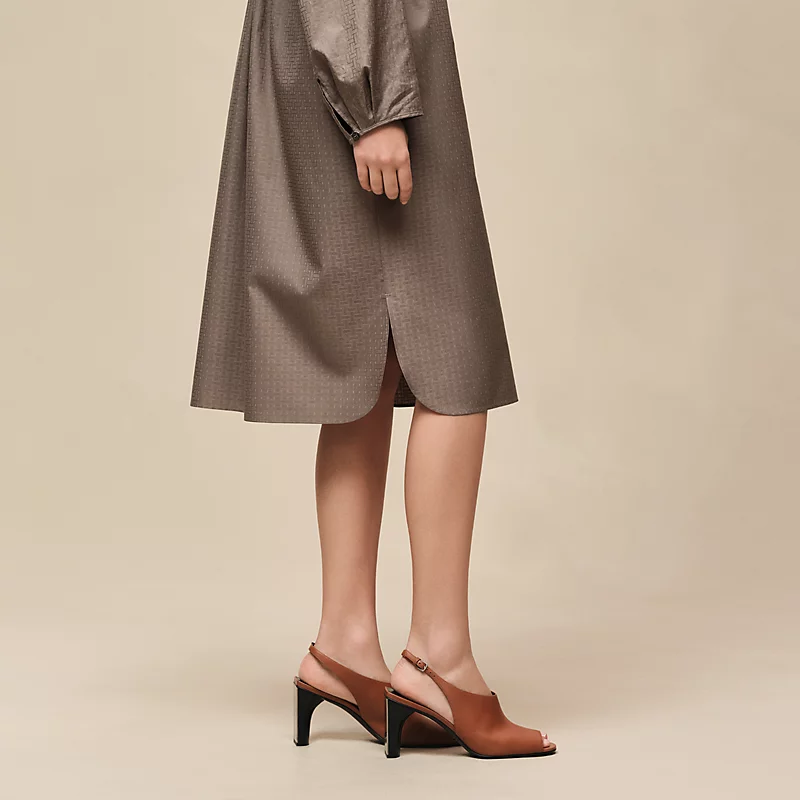 HERMES MOSAIQUE" SHIRT DRESS GRIS / éTOUPE