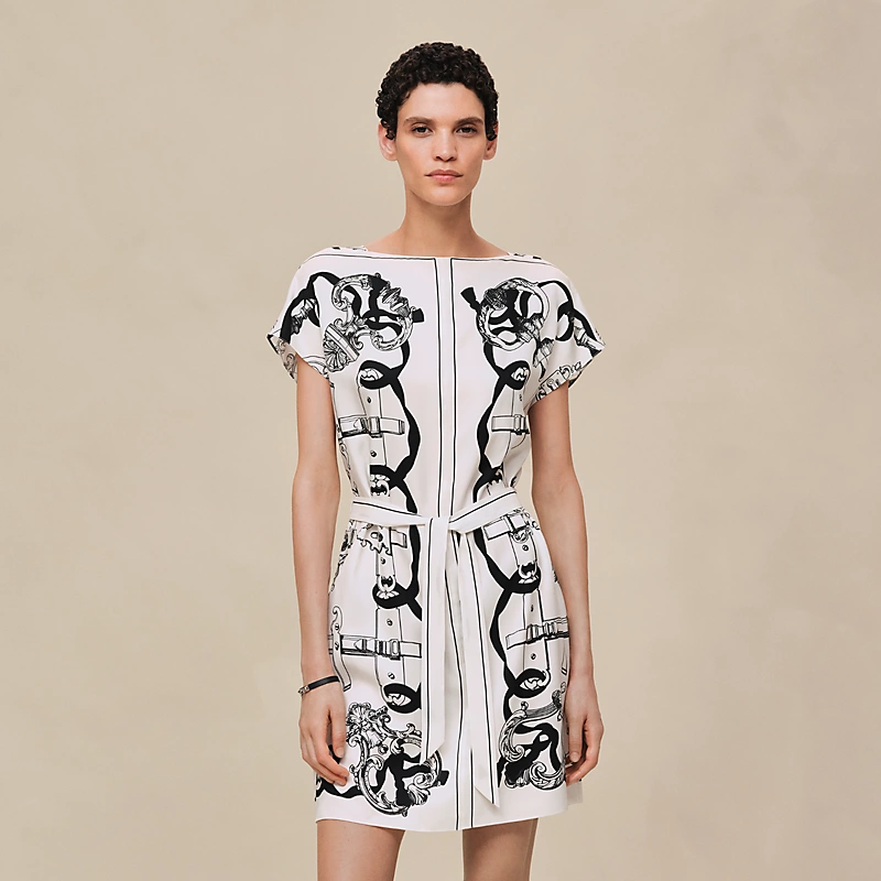 HERMES FERRONNERIE REMIX" TUNIC BLANC NACRE