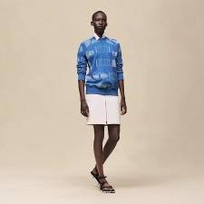 HERMES BRIDE A BLOC" OVERSIZED SWEATSHIRT BLEU COBALT