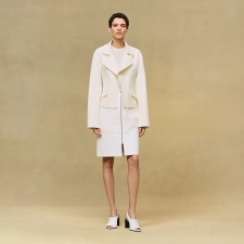 HERMES JEWEL FASTENING JACKET BLANC NATUREL
