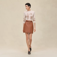 HERMES FERRONNERIE" LONG-SLEEVE SWEATER BEIGE NATUREL