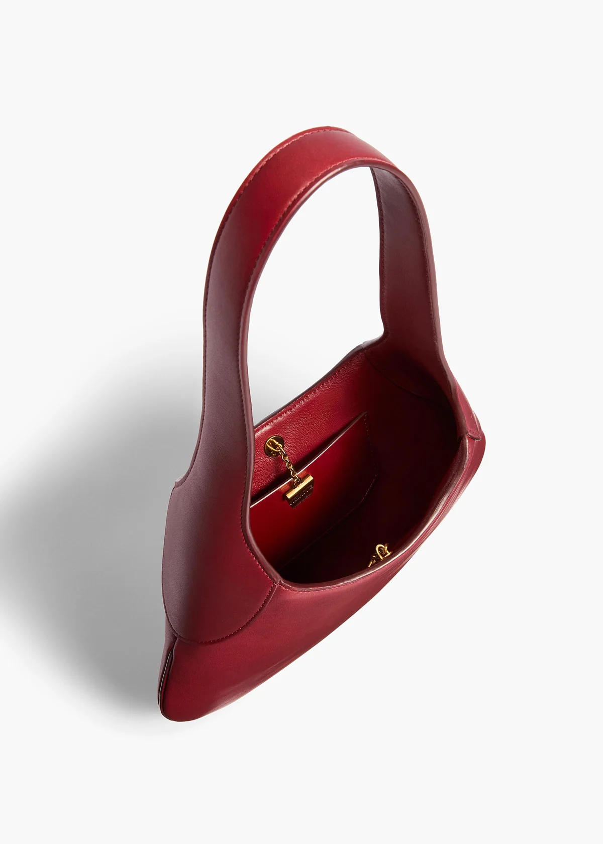 KHAITE SMALL JOAN HOBO OXBLOOD