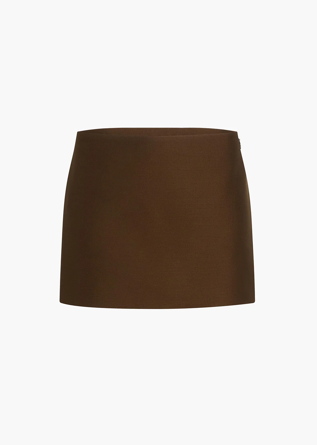 KHAITE JETT SKIRT DARK OLIVE WOOL SILK