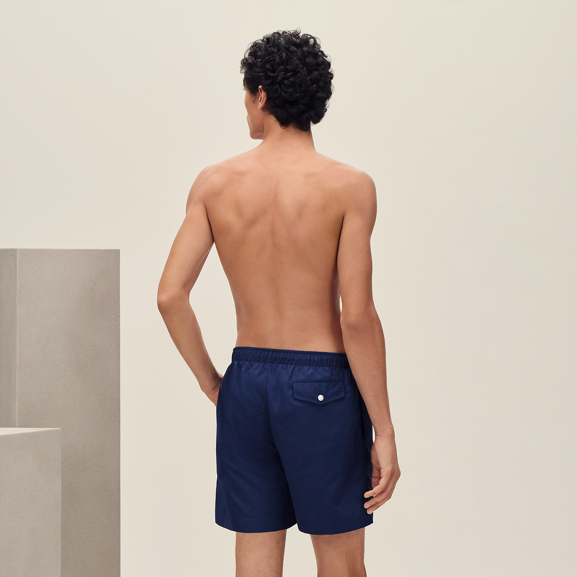 HERMES H FANTOME" SWIM TRUNKS INDIGO
