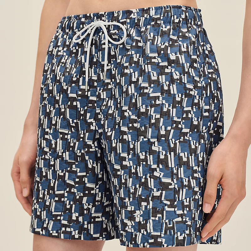 HERMES H CUT REMIX" SWIM TRUNKS CAFé