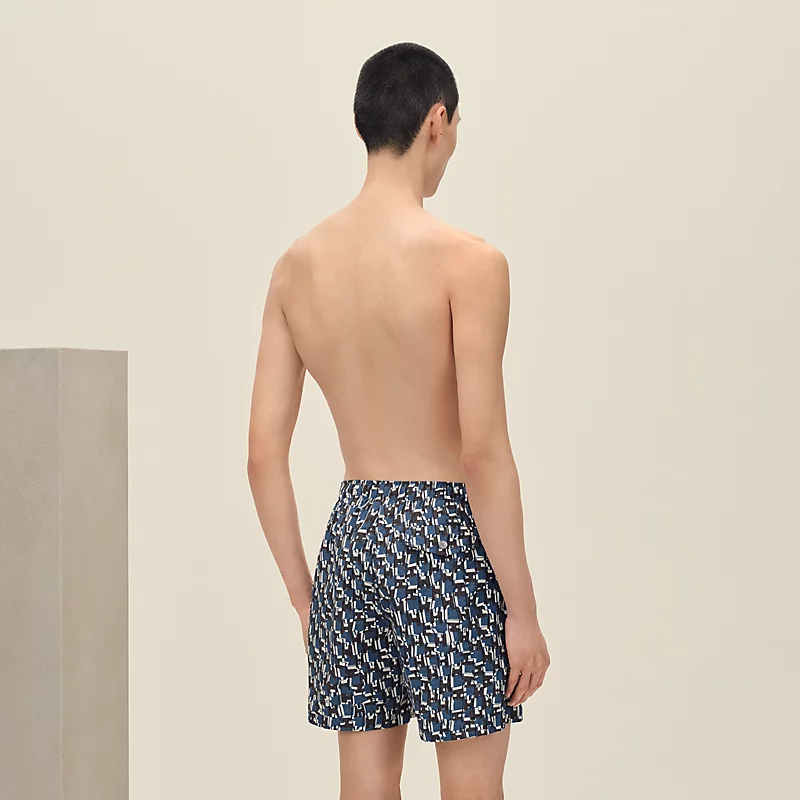 HERMES H CUT REMIX" SWIM TRUNKS CAFé