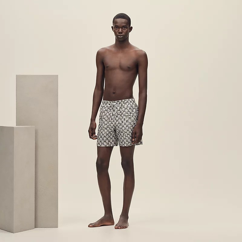 HERMES H CUT REMIX" SWIM TRUNKS
